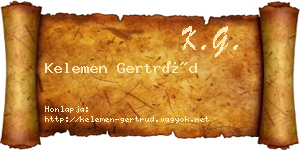 Kelemen Gertrúd névjegykártya