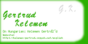 gertrud kelemen business card